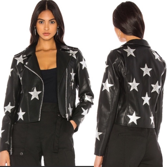 Blank NYC Star Detail Leather Biker Jacket - Picture 3 of 10